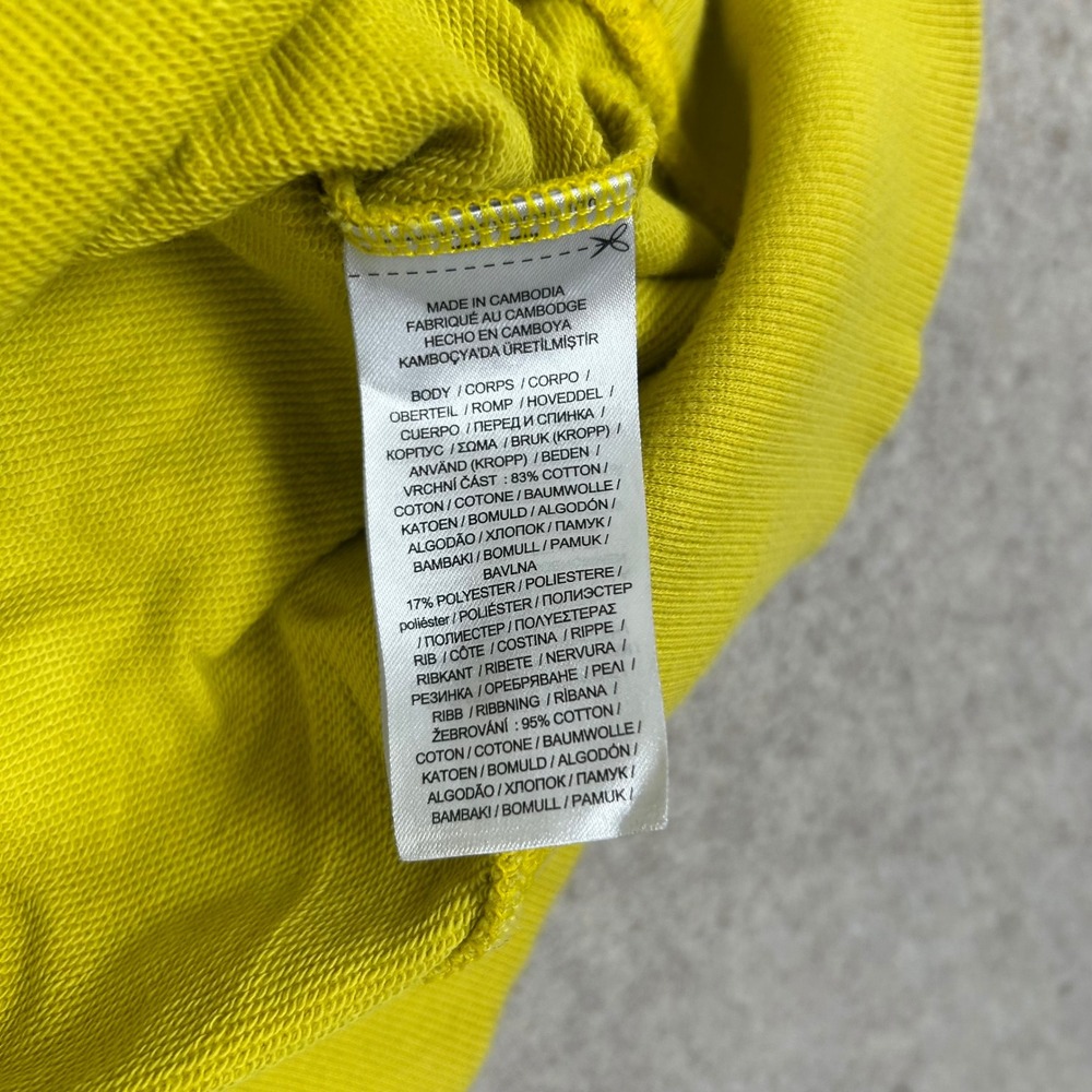 Lauren Ralph Lauren Sweatshirt Women Large Yellow Embossed Logo Pullover - Picture 5 of 7